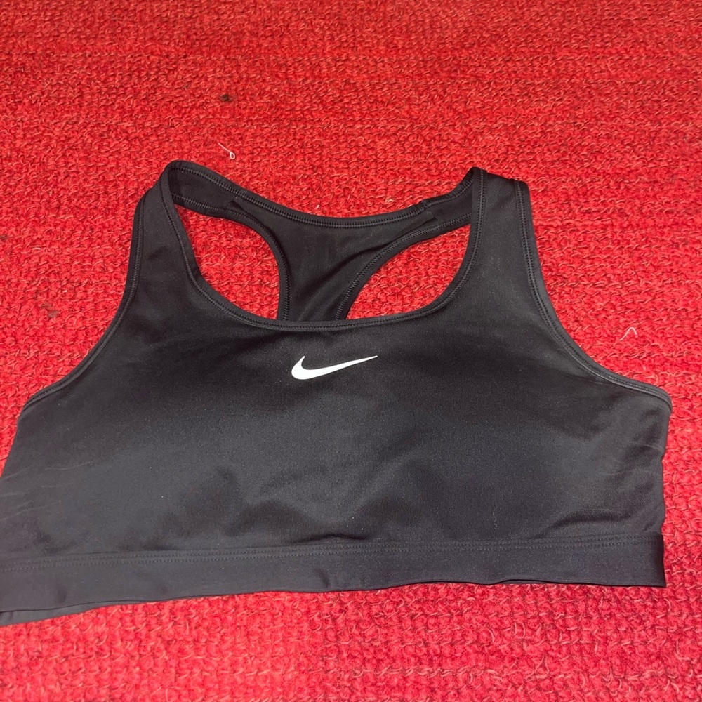 Nike Black Sports Bra with White Logo
